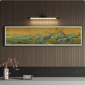 置品 饰画壁挂酒店金属灯挂画售楼处立体背景墙装 新中式 高级复古装