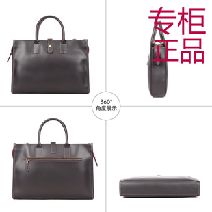 男士手提包真皮商务电脑男包高级感牛皮公事文件包公文包单肩包潮