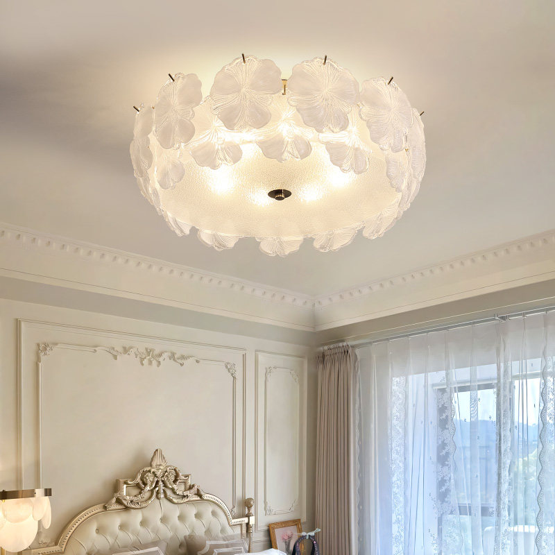 卧室吸顶灯儿童房主卧灯具护眼灯书房高级感法式奶油风花瓣轻奢灯,家装灯饰光源,餐厅/卧室/书房吸顶灯,淘宝优惠券,粉丝福利购,淘宝优惠卷