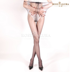 珞樱极光大码 袜超薄黑8557 480针油亮T裆性感丝袜丝滑油光闭档连裤