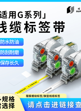 硕方G15/G18/G11标签打印机专用标签旗型网线机房布线数据线通信