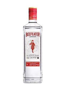 Beefeater必富达金酒700ml英国蒸馏杜松子洋酒基酒调酒烈酒鸡尾酒