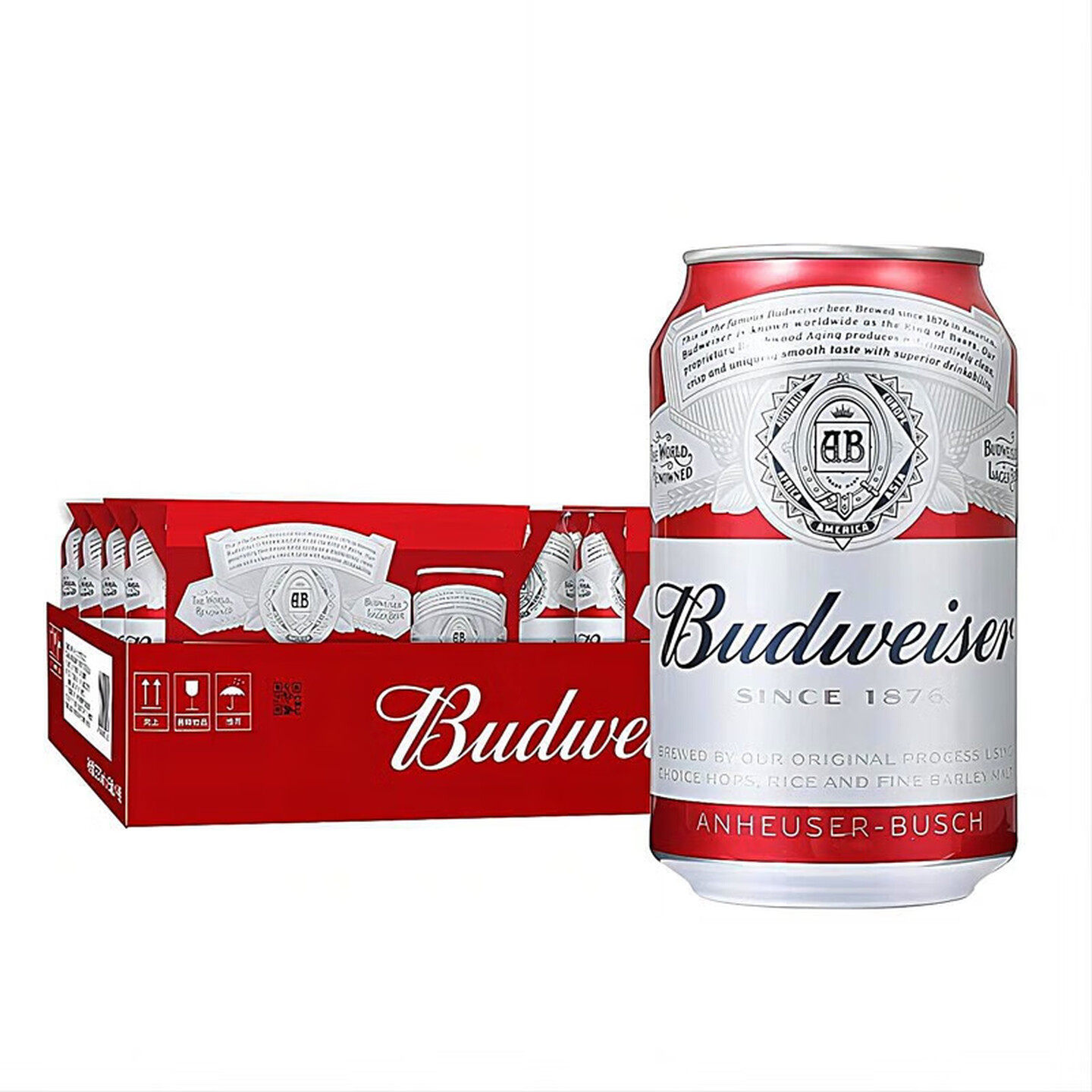 英国原装进口百威罐装清爽精酿啤酒330ML*24罐整箱英国/越南进口
