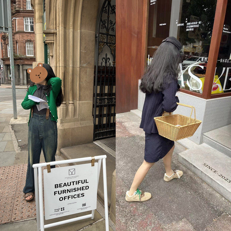 两色软糯厚实全棉绞花开衫