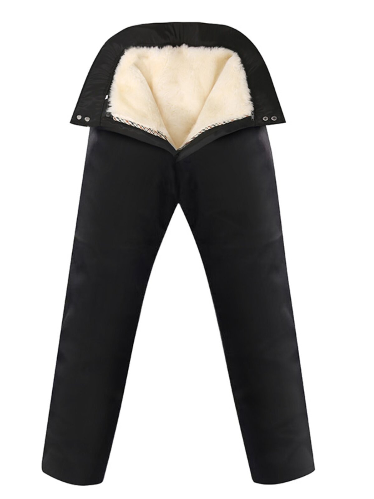남녀노소 순양가죽원피스 천연가죽팬츠 따뜻하고 도톰한 하이웨이스트 울팬츠 노년용 면바지 겨울