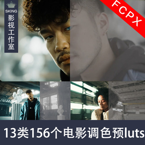 fianl cut pro 13类156个电影调色预luts cube格式文件rec709