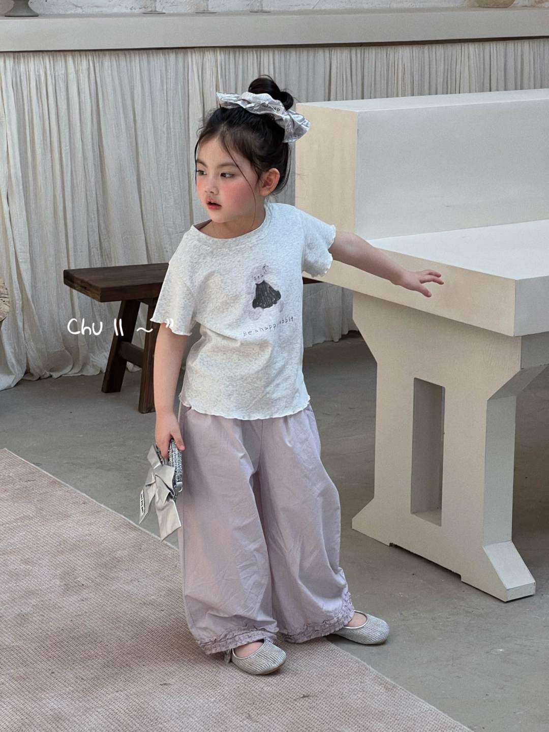 2026春季新款女童套装卡通印花短袖T恤+休闲裤两件套