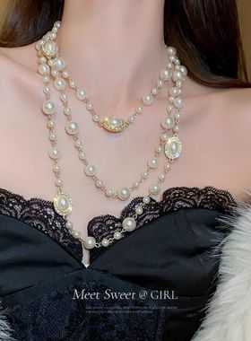 小香风轻奢设计感珍珠项