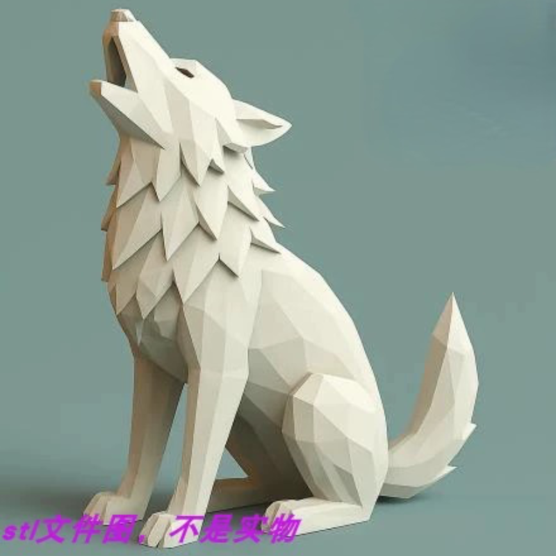 海狮海洋生物几何刻面多边形动物手工木雕stl文件3d打印模型素材