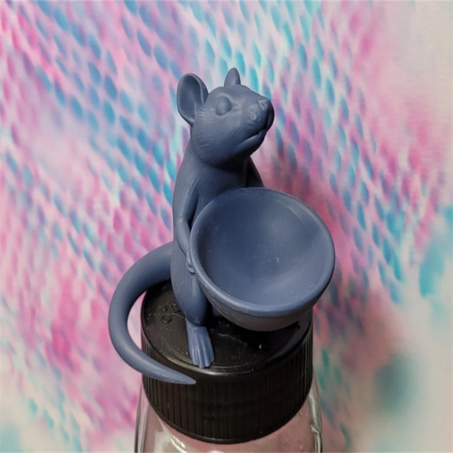 老鼠动物宠物碗财装饰摆件三维立体stl文件雕刻机3D打印模型素材