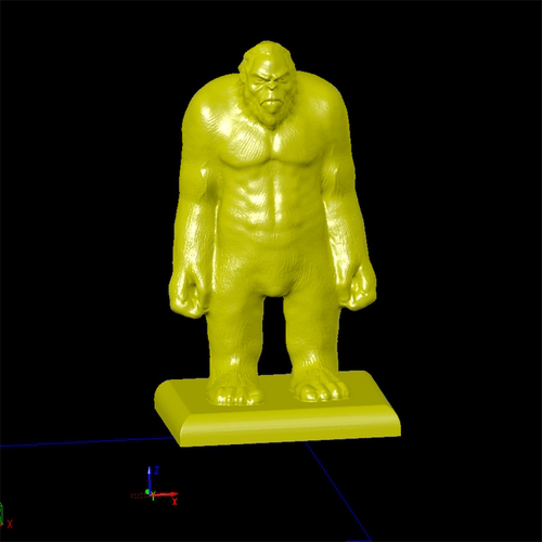 大脚怪野人原始人雪人物建模三维立体图stl文件雕刻机3D打印模型