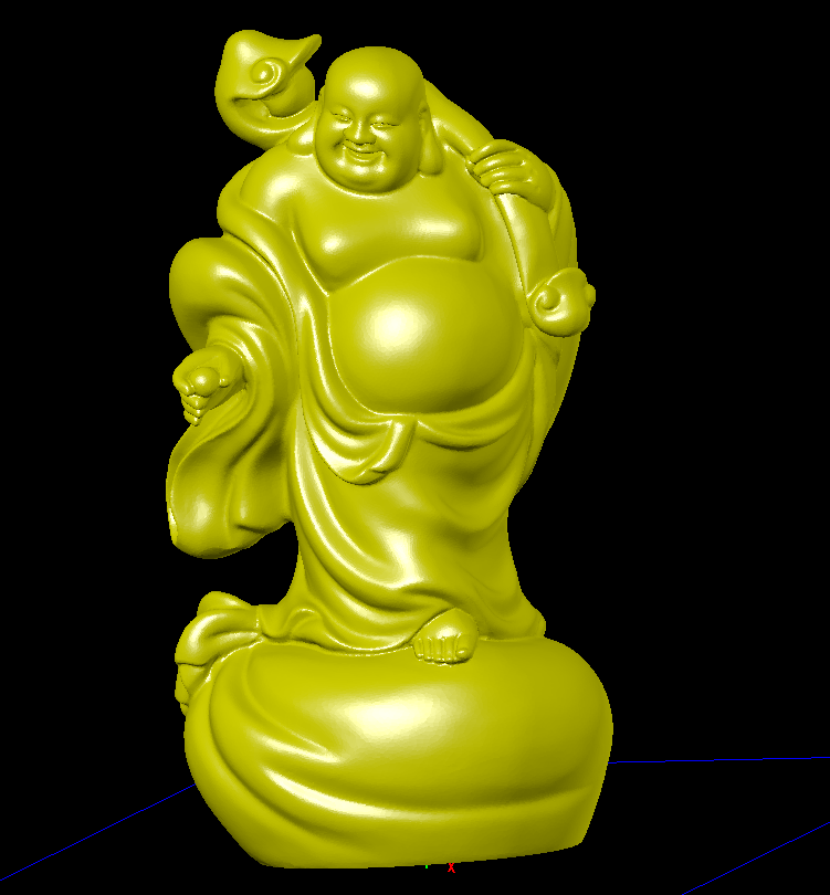 弥勒佛像如意笑佛机雕扫描三维立体圆雕stl文件雕刻3D打印模型