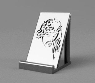 圣母西方人物圣父玛利亚手机支架三维立体stl文件雕刻3D打印素材