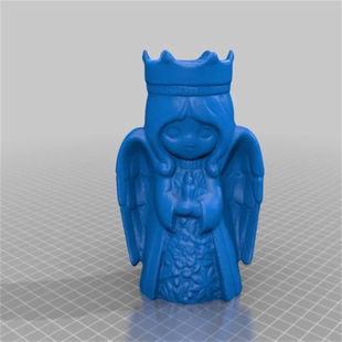 天使女王冠卡通動(dòng)漫人物三維立體圖stl文件雕刻機(jī)3d打印模型素材