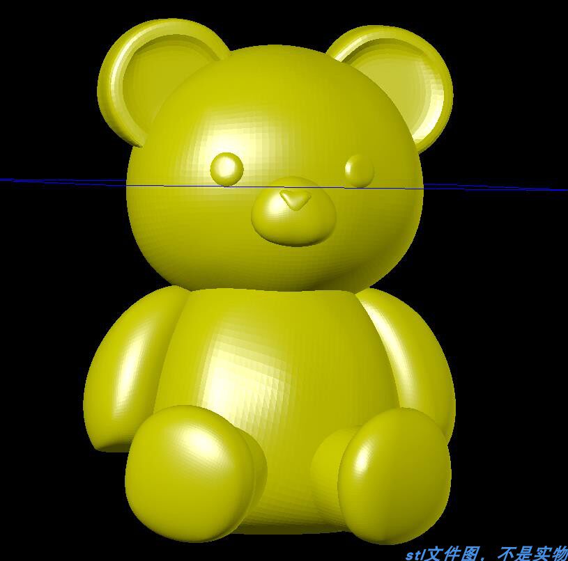 熊动物玩具卡通动漫建模三维立体图stl文件雕刻机3D打印模型素材图片