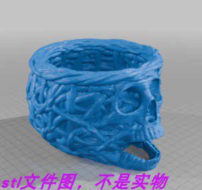 头骨编织篮子骷髅手办三维立体圆雕stl文件雕刻3D打印模型素材图片
