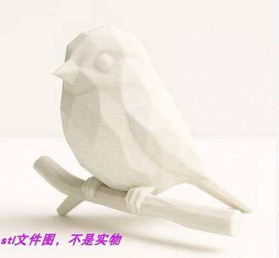 鸟切面几何多面体动物宠物三维立体图stl文件雕刻3D打印模型素材