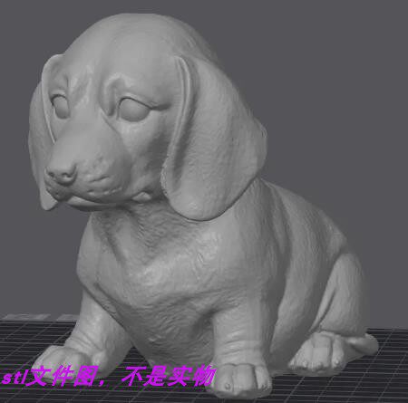 狗金毛拉布拉多幼崽动物生肖三维立体stl文件图雕刻机3D打印模型