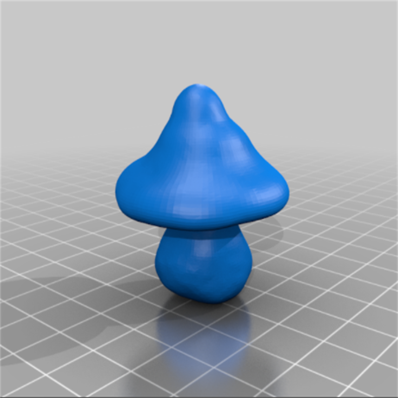 蘑菇卡通动漫植物建模三维立体图纸stl文件雕刻机3D打印模型素材图片