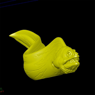 电鳗鱼海洋动物卡通动漫三维立体图stl文件雕刻机3D打印模型素材