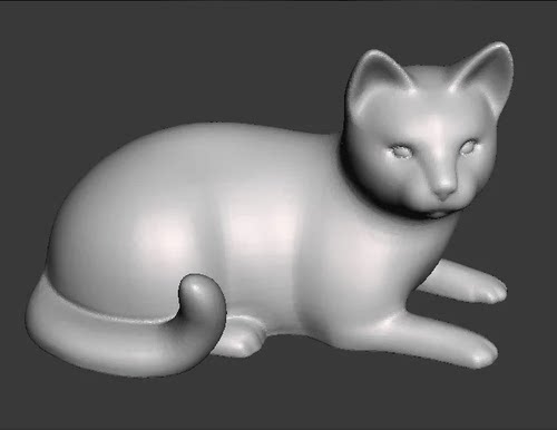 猫动物艺术摆件宠物雕塑三维立体圆雕stl文件雕刻3D打印模型素材