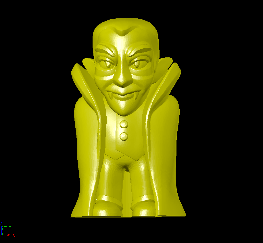 吸血鬼德古拉三维立体图圆雕图纸stl文件雕刻机3D打印模型素材