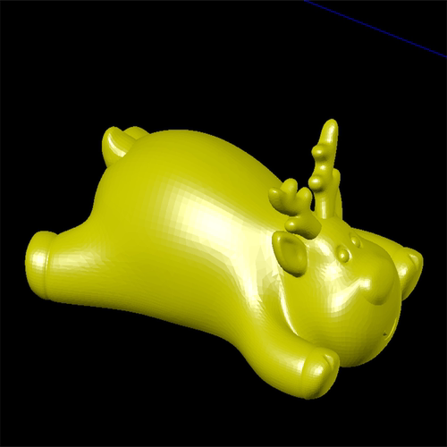 趴趴鹿动物宠物摆件装饰三维立体图stl文件雕刻机3D打印模型素材