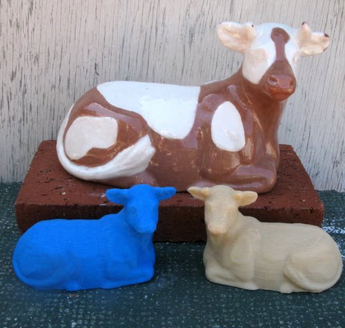 趴趴牛生肖动物手办2雕塑三维立体圆雕stl文件雕刻3D打印模型素材