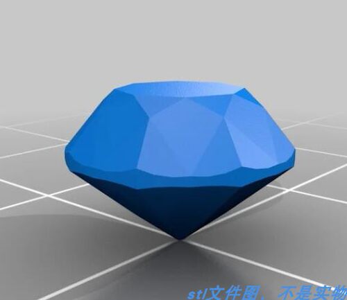 钻石切面刻面几何图形装三维立体图stl文件雕刻机3D打印模型素材