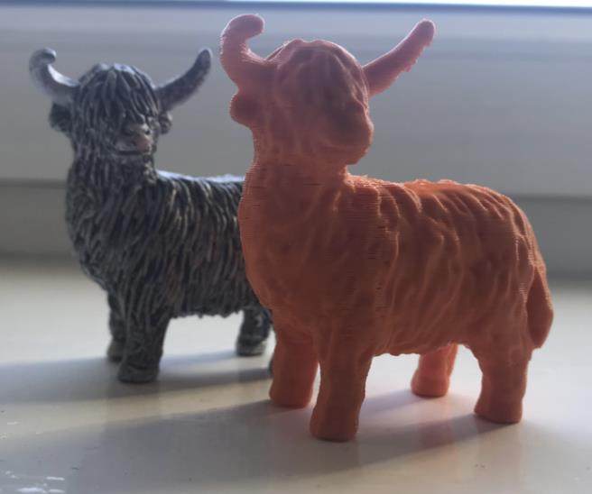 耗牛毛牛动物三维立体图圆雕图图纸stl文件雕刻机3d打印模型素材