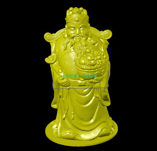 财神爷摆件元宝财神佛像三维立体图纸stl文件雕刻3D打印模型素材