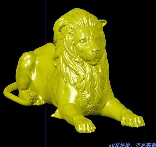 狮子动物宠物卡通摆件装饰三维立体stl文件图雕刻3D打印模型素材