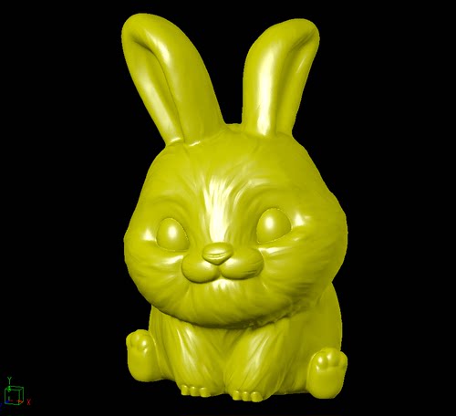 小兔子动物卡通三维立体图圆雕图纸stl文件雕刻机3D打印模型素材