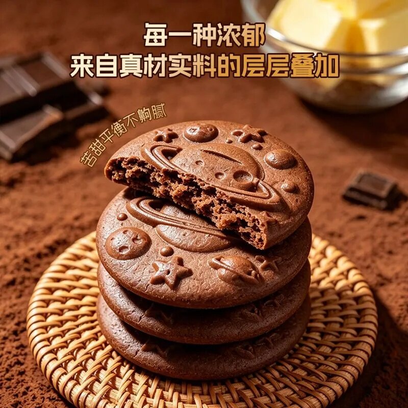 煌记星空香脆曲奇饼干黄油芝士味手提礼盒儿童零食独立包装多口味图片
