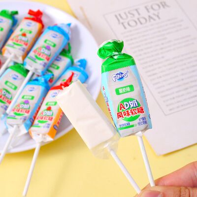 芬仕AD奶风味乳酸奶棒糖棒棒糖儿童草莓果汁牛奶棒果味软糖小零食