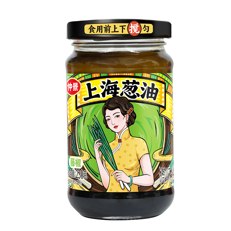 仲景上海葱油拌面酱藤椒味荞麦面拌面汁调味料拌面条专用酱230g