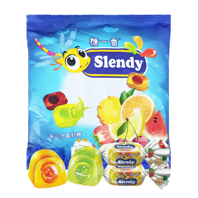 俄罗斯进口水晶果汁夹心软糖
