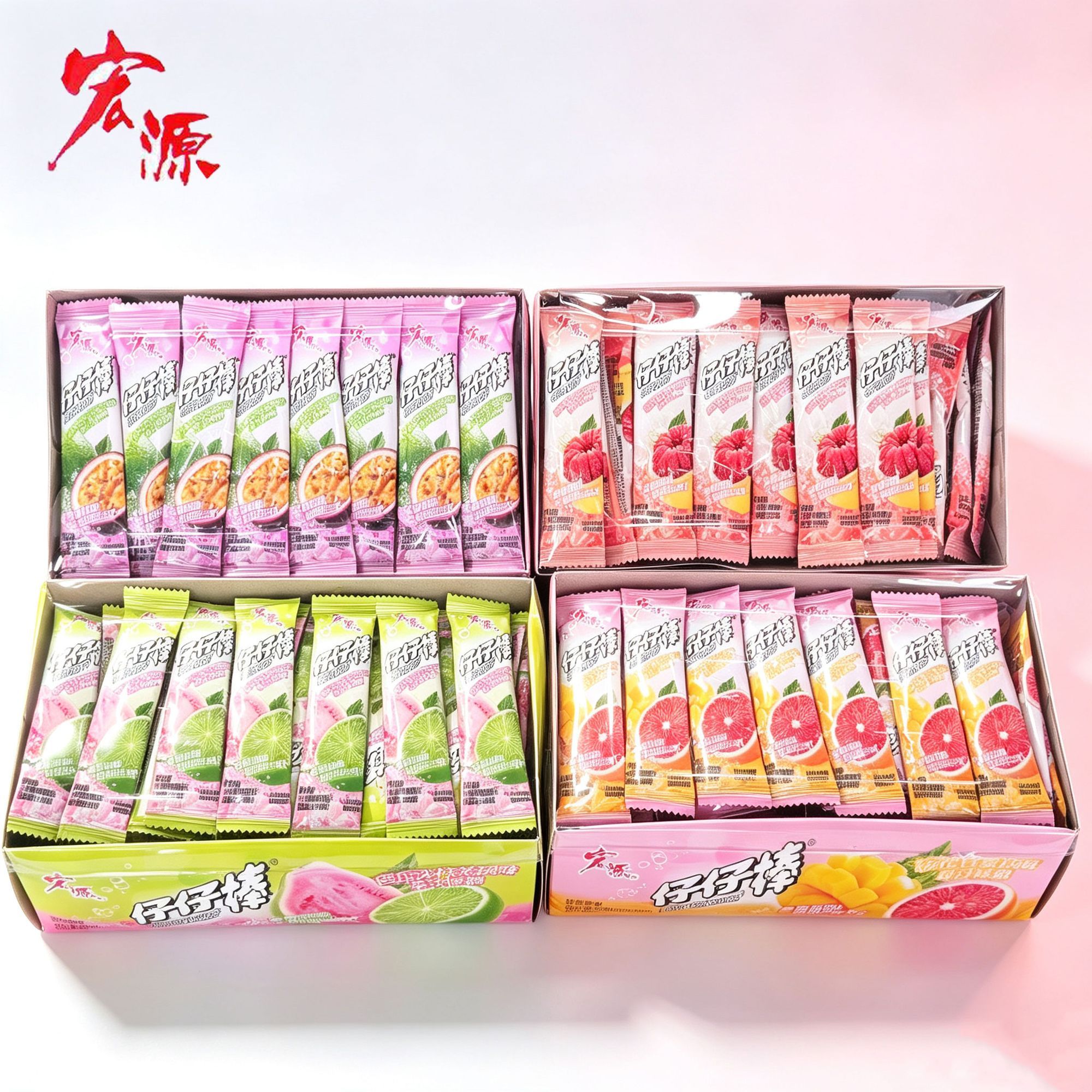 仔仔棒第四代多种水果味棒棒糖儿童学生休闲零食糖果年货批发