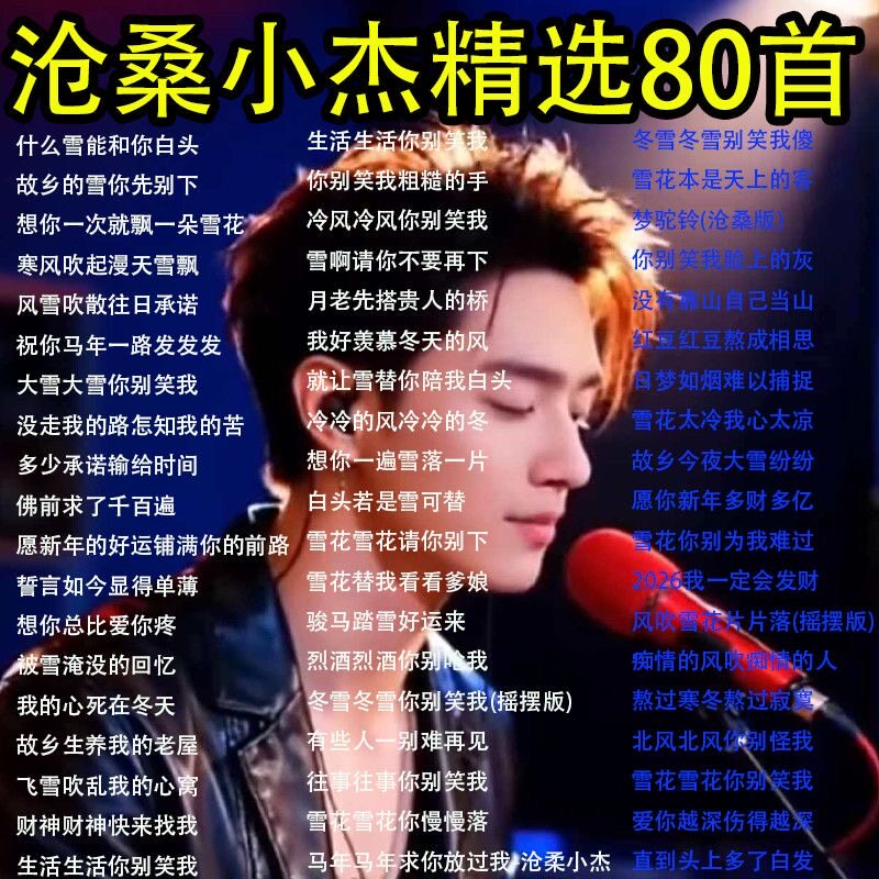 2026流行音乐沧桑小杰专辑U盘抖音热歌网络流行歌曲优盘MP3音箱用