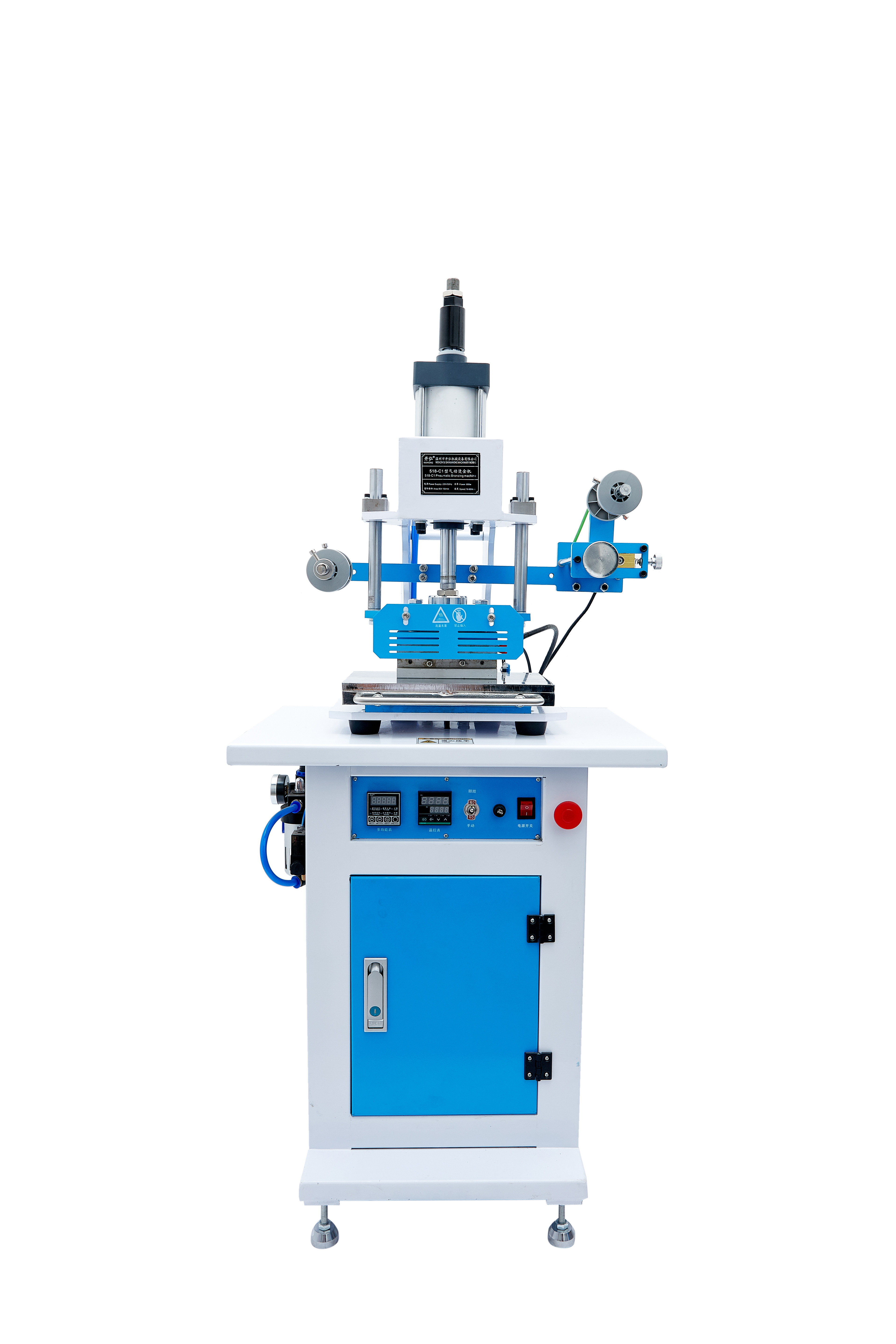 气动烫金机自动卷纸蛋糕盒烫印压痕皮革名片商标铜版纸大面积烫金