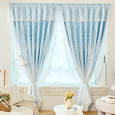 窗帘免打孔安装2025年新款粘贴式