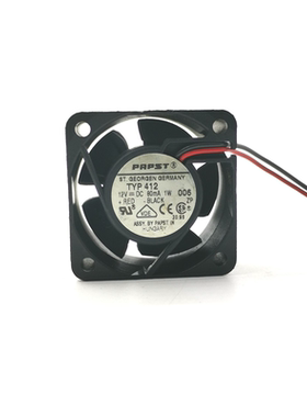 TYP 412 德国PAPST 4020 12V 0.08A 交换机超静音散热风扇4CM