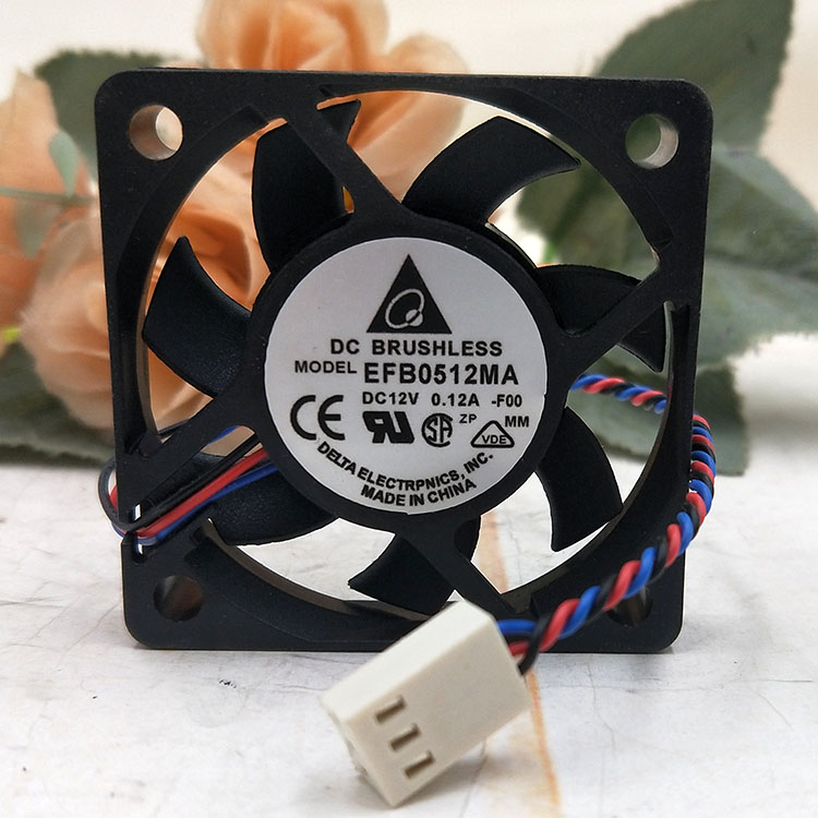 EFB0512MA 12V0.12A 5CM厘米 5010 超薄3线主板检测散热风扇