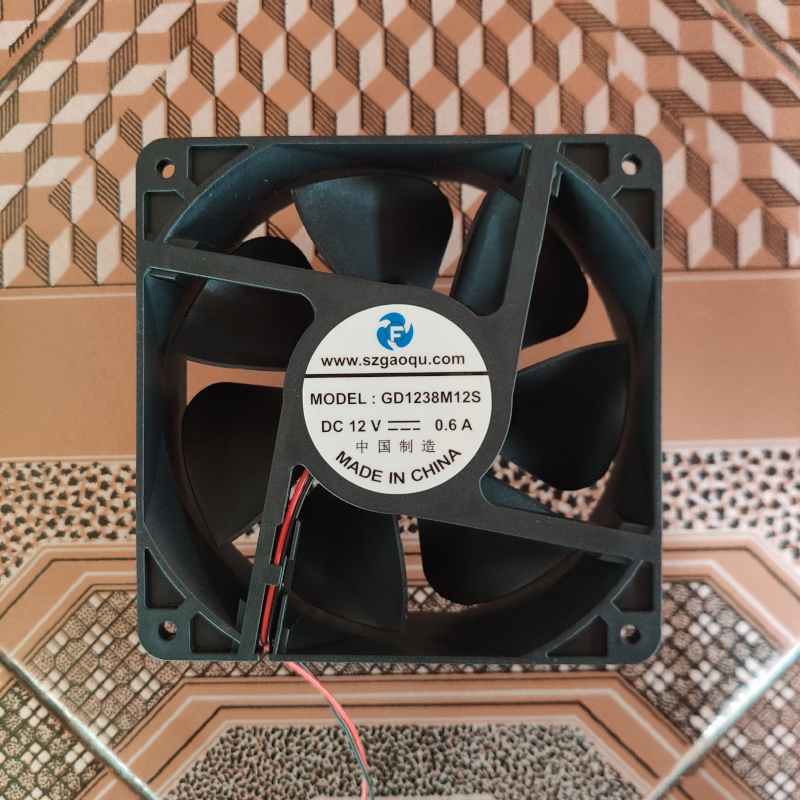 GD1238M12S/24S 12V0.6A/24V0.4A 12cm 伏扶梯变频器方形散热风扇