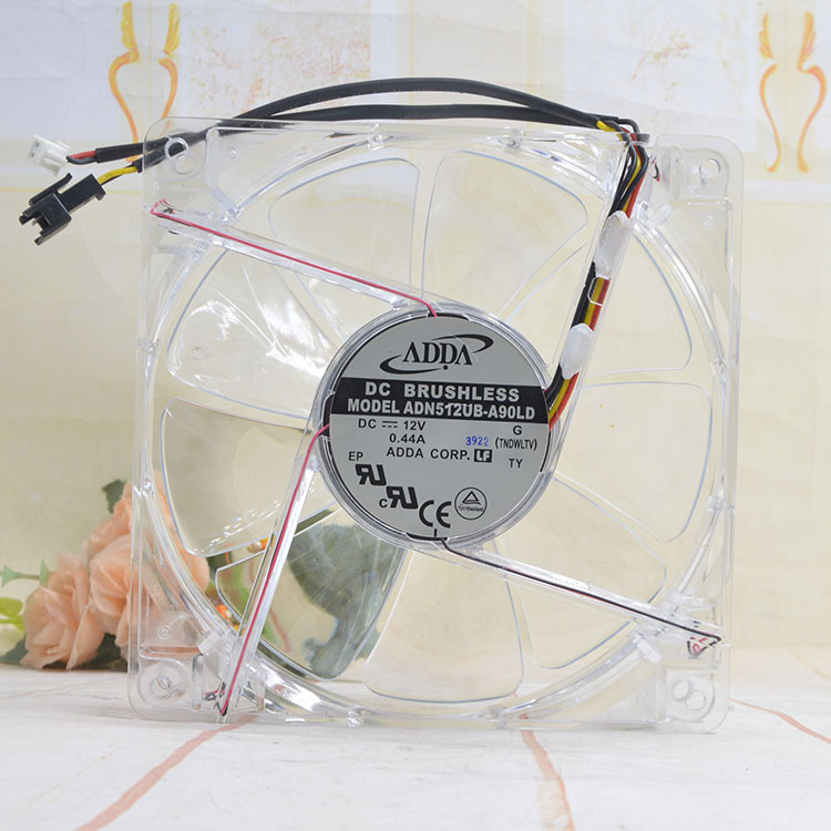 13525 12V0.44A 透明 LED 13cm电源散热风扇 ADN512UB-A90LD