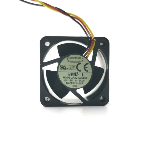 R124020BM EVERFLOW 4020 12V  3线 4CM服务器1u电源静音散热风扇