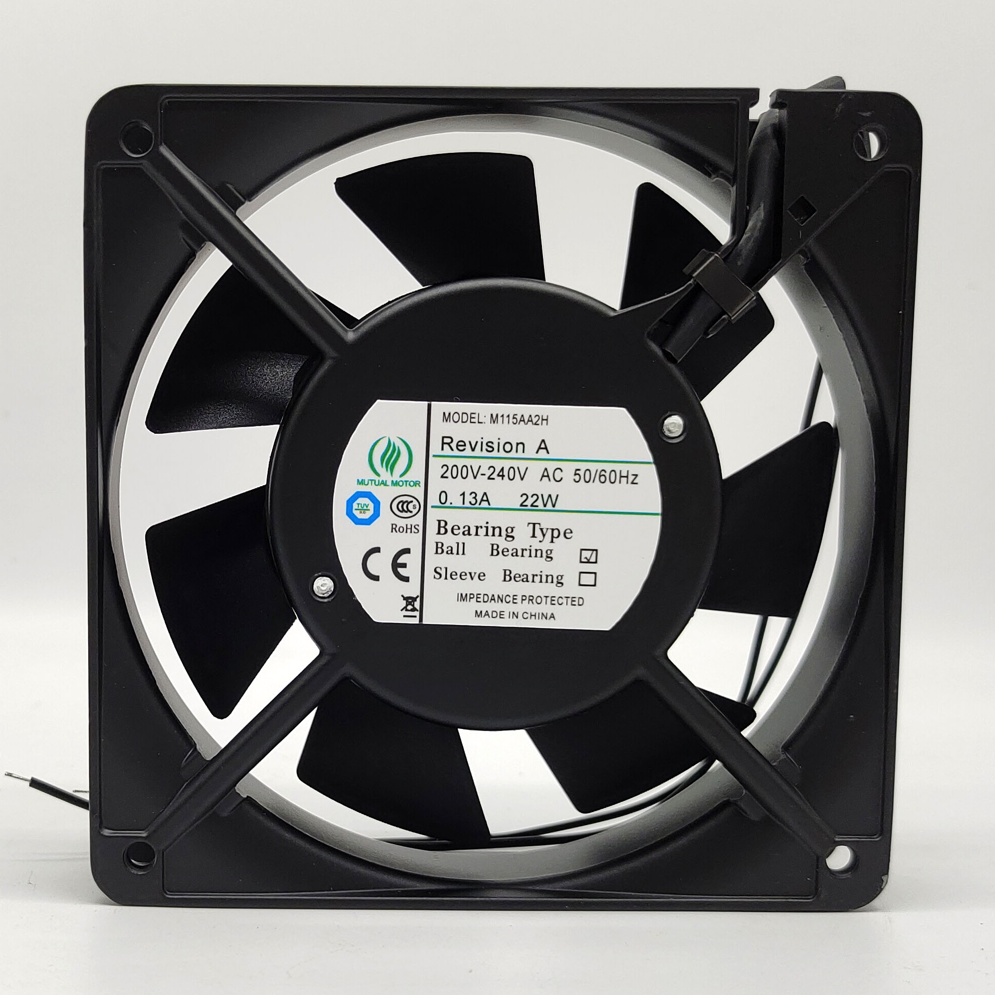 MUTUAL MOTOR M115AA2H 200/240V 0.13A 12025 12CM/厘米散热风扇