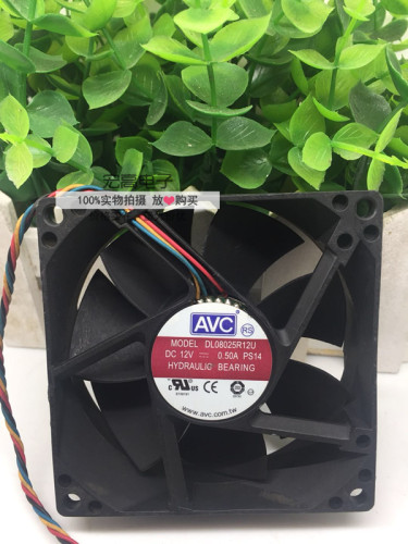 AVC 8025 8CM 12V0.5A 大风量 PWM四线调速CPU风扇DL08025R12U