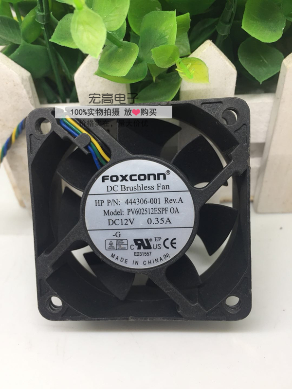 富士康 6025 6CM PV602512ESPF OA 12V 0.35A 4线 服务器CPU风扇