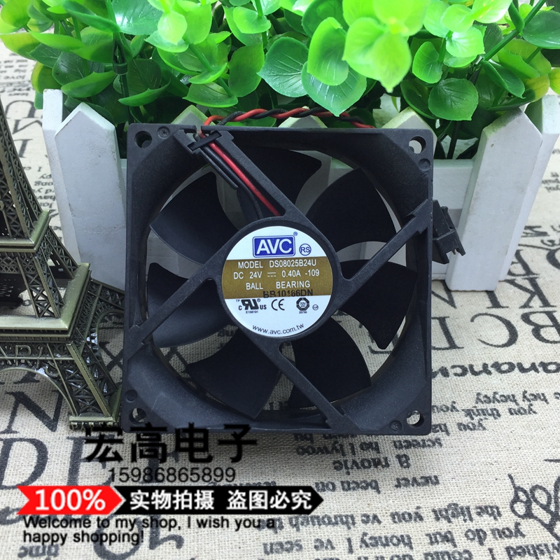 DS08025B24U-109 AVC 8025 24V 0.40A 8025 8CM 2线变频散热风扇